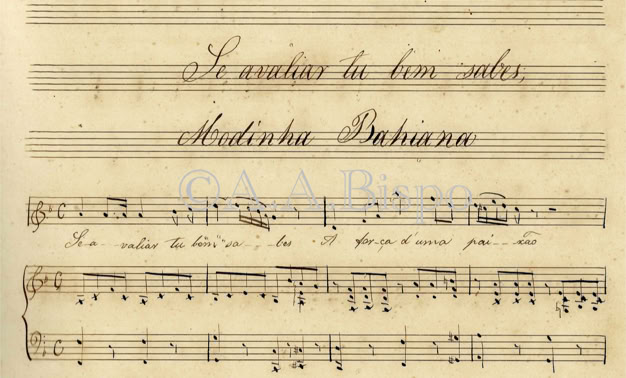 Se avaliar tu bem sabes, modinha bahiana. Acervo A.A.Bispo. Copyright